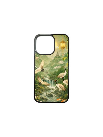 Husa MagChange pentru iPhone 17 Pro Max — design Whispering Hills, Black