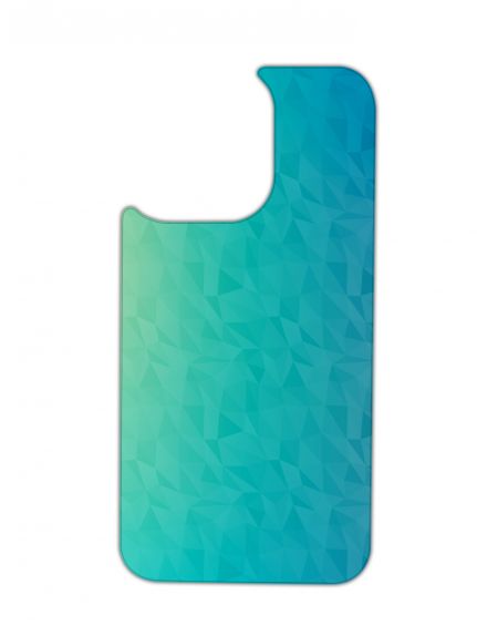 Placa MagChange pentru Apple iPhone 15 Pro Max — design Polygon Cyan