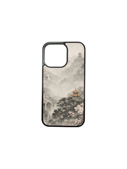 Husa MagChange pentru iPhone 16e — design Oriental Mist, Black